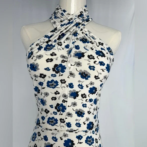 FREE PEOPLE - Floral High Neck Criss-Cross Dress - Picture 3 of 12